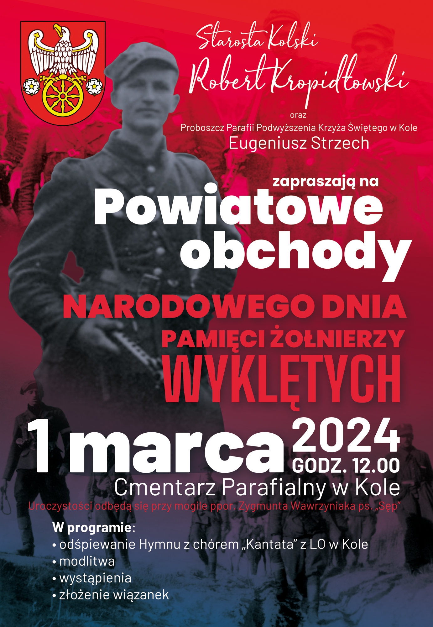 baner Powiatowe Obchody Narodowego Dnia Pamięci Żołnierzy WYKLĘTYCH