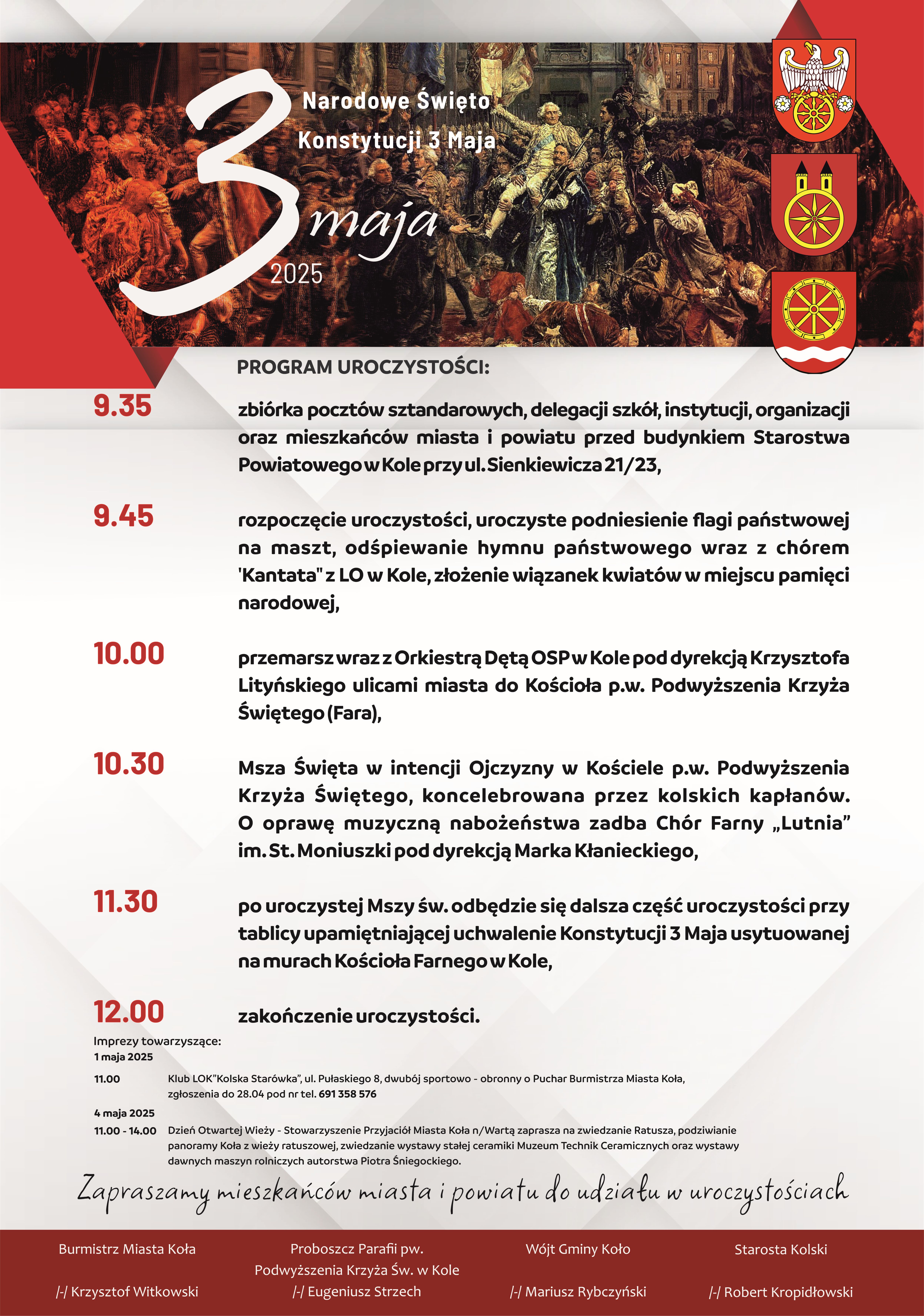 baner Powiatowe obchody uchwalenia Konstytucji 3 Maja