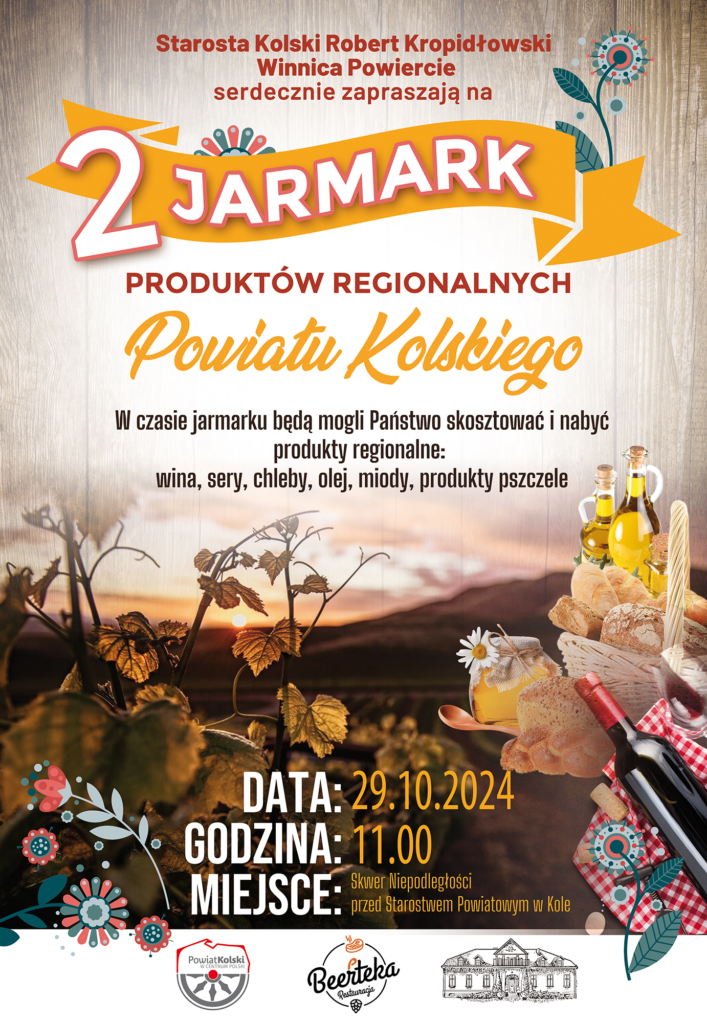 2. JARMARK PRODUKTÓW REGIONALNYCH POWIATU KOLSKIEGO