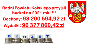 Zdjęcie: Budżet Powiatu Kolskiego na 2021 rok!!!
