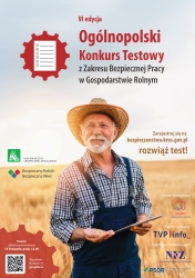 Zdjęcie: Ogólnopolski Konkurs Testowy z Zakresu Bezpiecznej Pracy w Gospodarstwie Rolnym Dobrostan Rolnika  