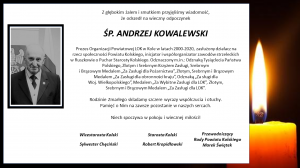 Zdjęcie: Z głębokim smutkiem żegnamy Śp. Andrzeja Kowalewskiego...