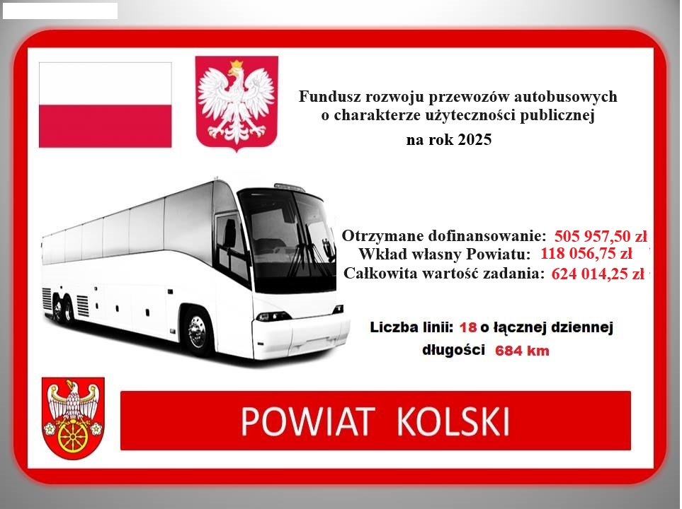 Zdjęcie do Powiat Kolski kolejny rok z dofinansowaniem z Funduszu Rozwoju Przewozów Autobusowych