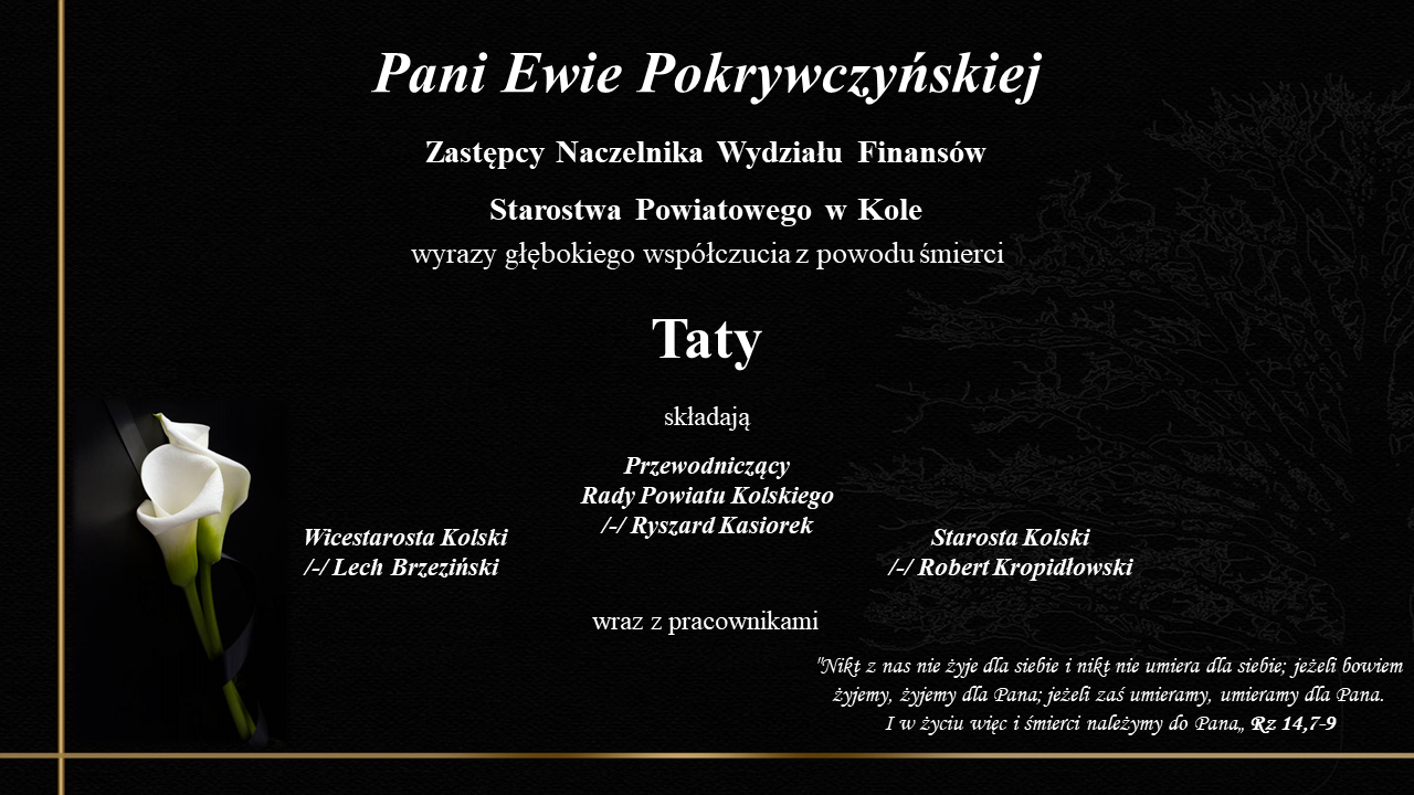 Zdjęcie do Najszczersze wyrazy współczucia...